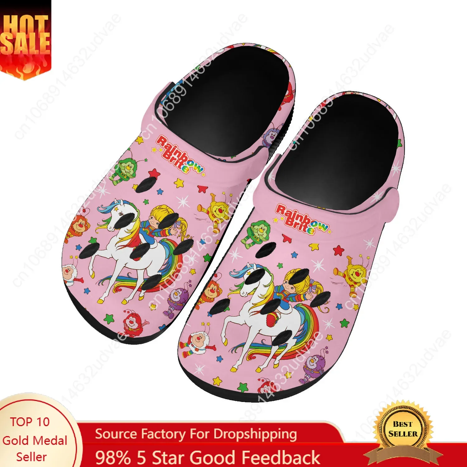 Water Shoes - รองเท้าแตะรุ่น Brite Rainbow สำหรับผู้ชายและผู้หญิง สวมใส่สบาย ทันสมัย