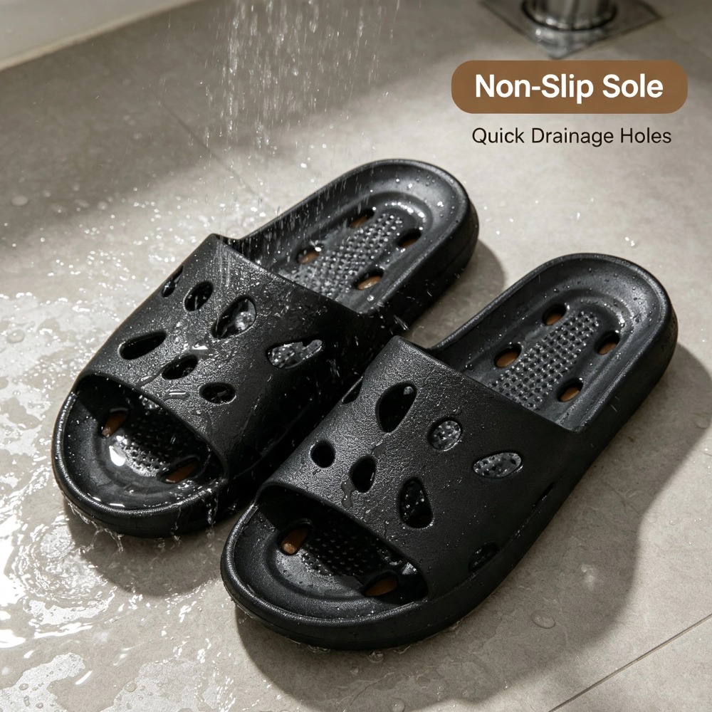 Flippers Swimming - รองเท้าแตะอาบน้ำ EVA สำหรับผู้ชาย กันลื่น แห้งเร็ว มีรูระบายน้ำ