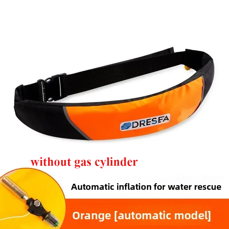 Life Jacket - เสื้อชูชีพแบบพองลมอัตโนมัติชนิดคาดเอว, แรงลอยตัวขนาดใหญ่, เสื้อชูชีพสำหรับตกปลาในทะเล, อุปกรณ์ว่ายน้ำสำหรับผู้ใหญ่, อุปกรณ์ช่วยเหลือตนเอง
