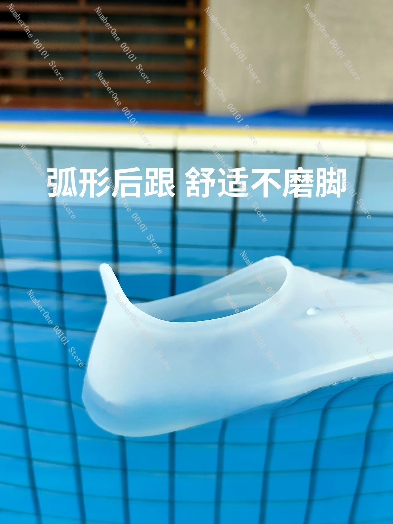 Flippers Swimming - ฟินน์ว่ายน้ำซิลิโคนแบบใส รุ่นใหม่ ปี 2026 รองเท้าฟรีสไตล์แบบโปร่งใสสำหรับมืออาชีพ