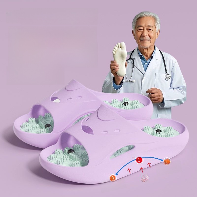 Flippers Swimming - รองเท้าแตะนวดพื้นแม่เหล็ก ECAC รุ่นใหม่ปี 2026 สำหรับใส่ในบ้านและห้องน้ำ กันลื่น