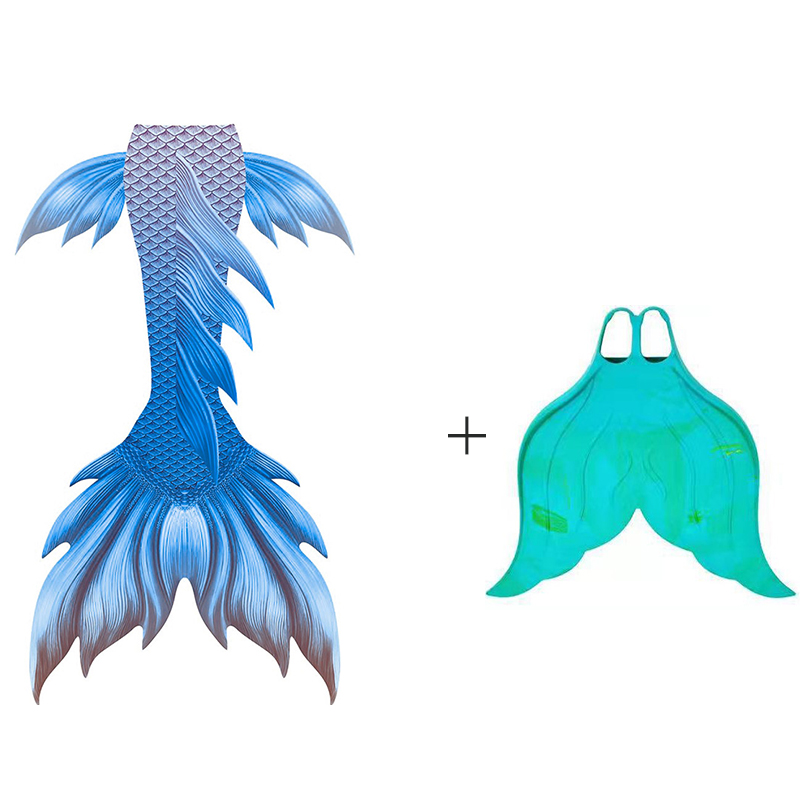 ดีไซน์ใหม่สีฟ้าสกินหางนางเงือก - Swim Fins บทวิจารณ์และราคา