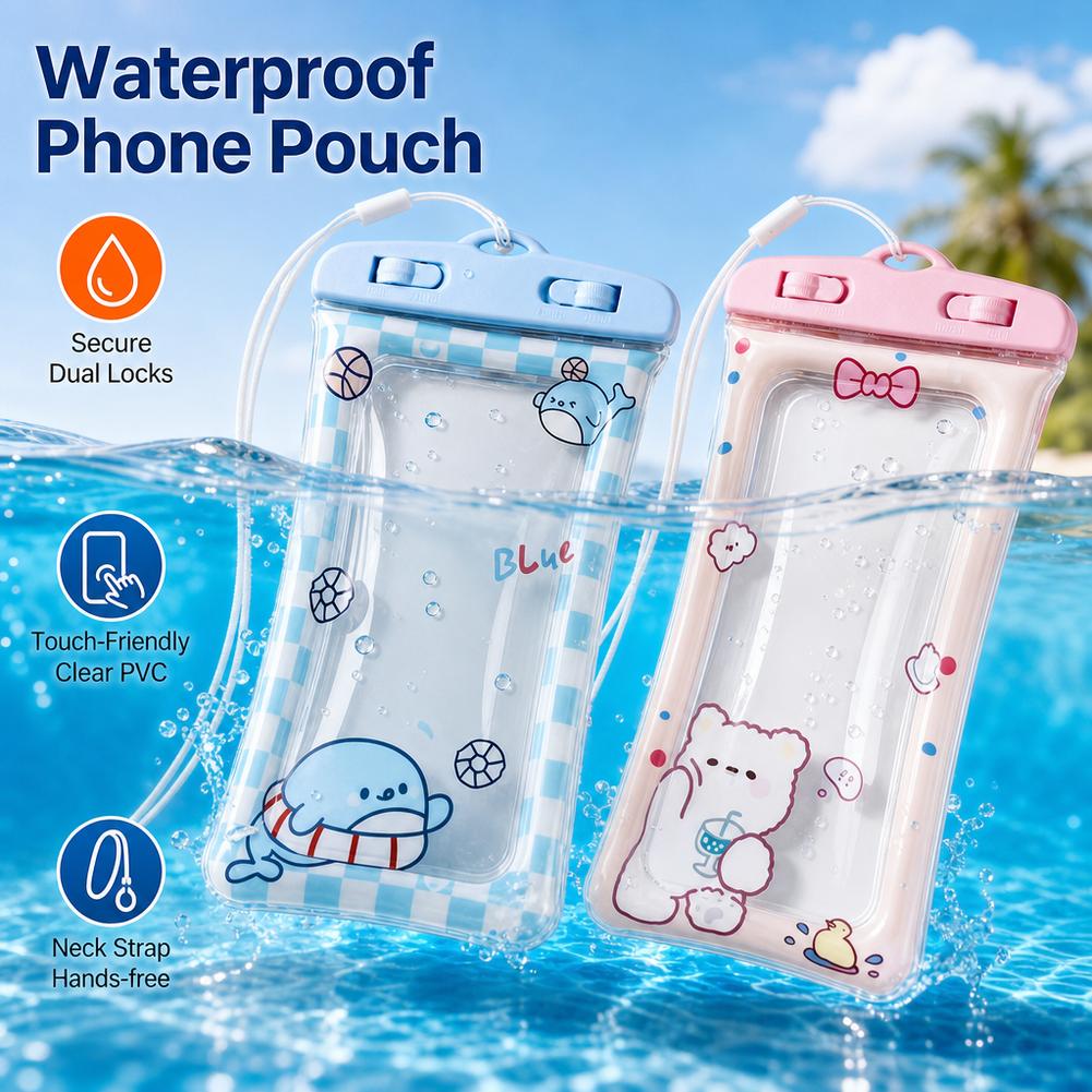เคสโทรศัพท์กันน้ำลายหมีน่ารัก  - Dry Bag Waterproof บทวิจารณ์และราคา